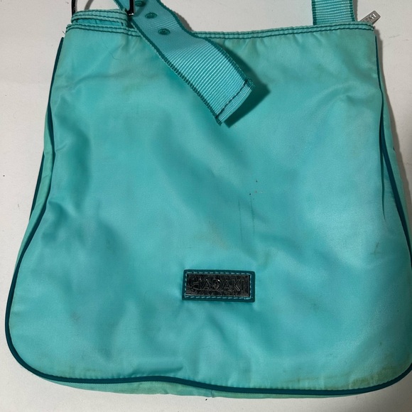 Blue Crossbody Bag with Adjustable Strap and Slouchy Design - Picture 2 of 5